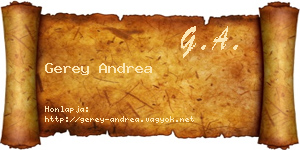 Gerey Andrea névjegykártya
