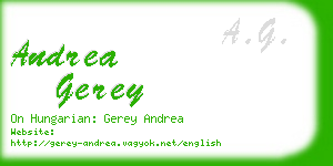 andrea gerey business card